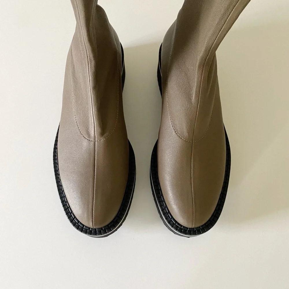 Clergerie Paris Berta Leather Flatform Boots Size 37 NWOB - Picture 5 of 12